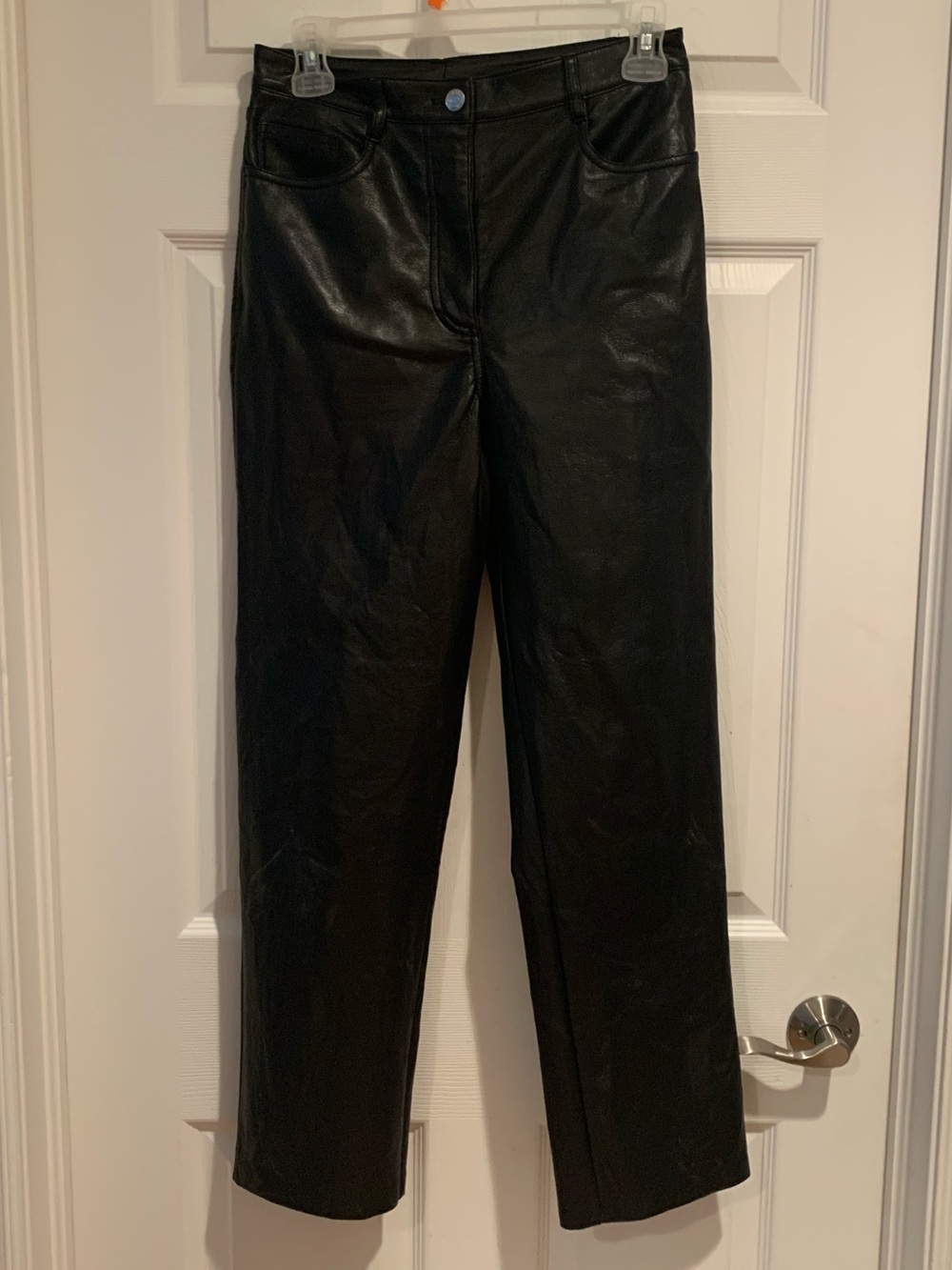 Wilfred Black Faux LeatherPants